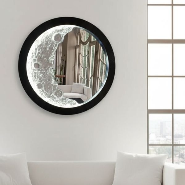 آینه دکوراتیو طرح ماه ( مینیمال)
