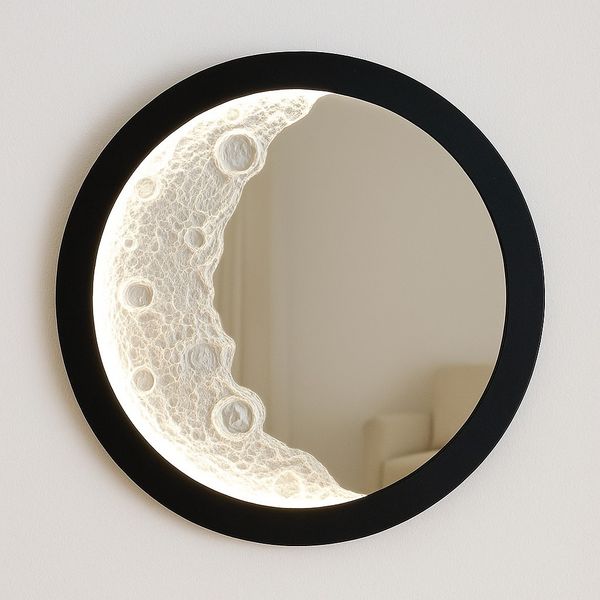 آینه دکوراتیو طرح ماه ( مینیمال)