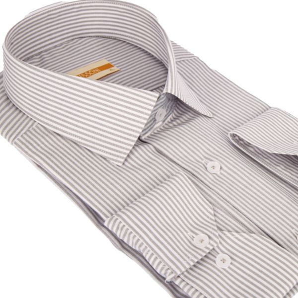 پیراهن مردانه دیپلمات رنگ طوسی روشن کد 5252