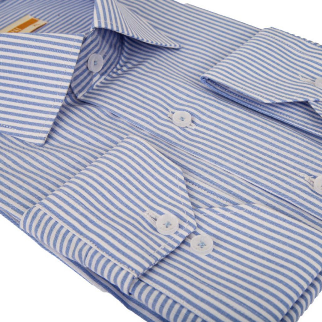 قیمت ارزان پیراهن مردانه دیپلمات رنگ آبی کد 5253