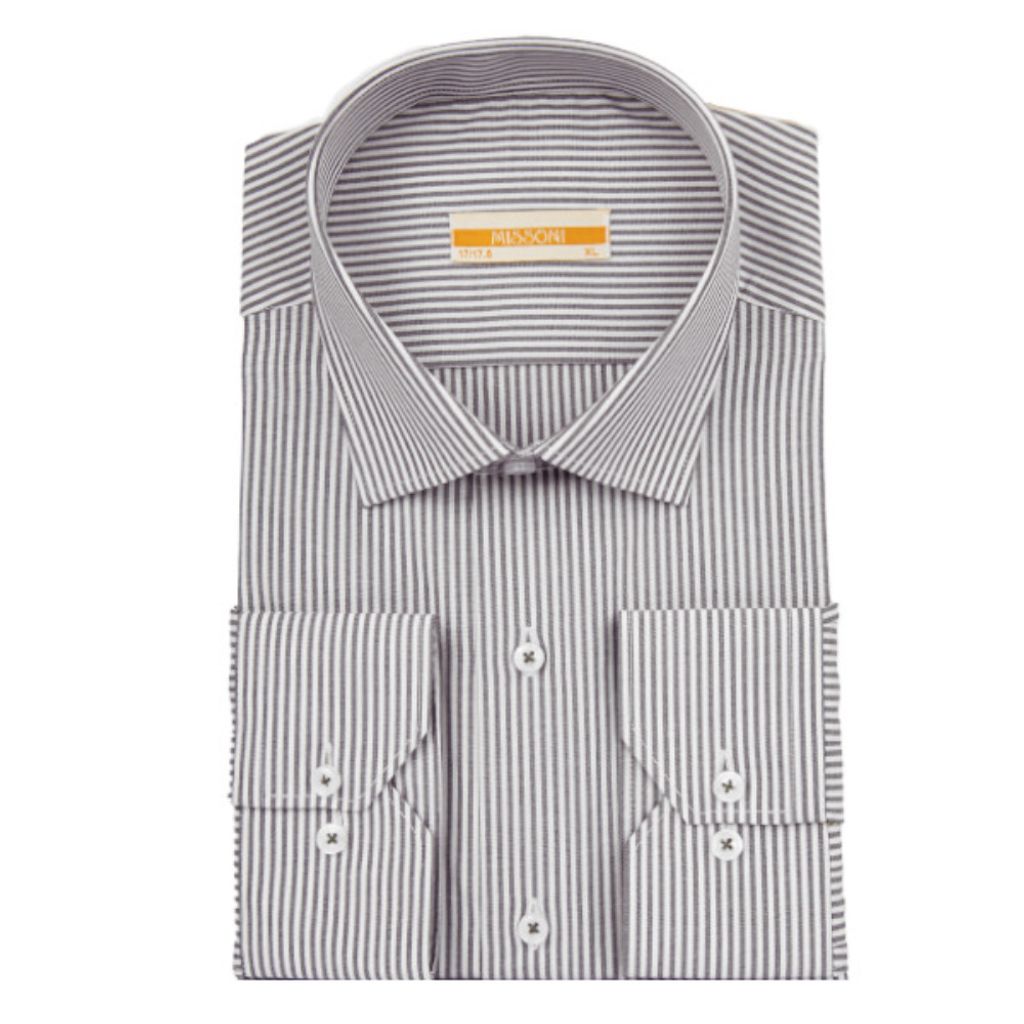 قیمت ارزان پیراهن مردانه دیپلمات رنگ طوسی کد 5254