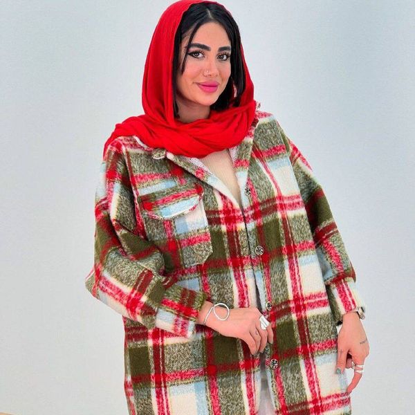 پالتو زنانه طرح موهردار ضخیم