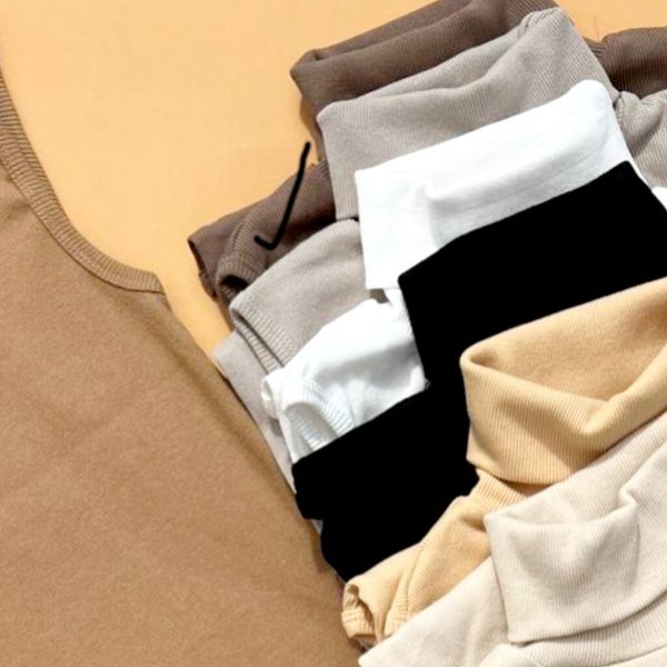 بادی یقه اسکی آستین حلقه ای کبریتی