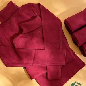 بلوز یقه اسکی کبریتی چری( آلبالویی)