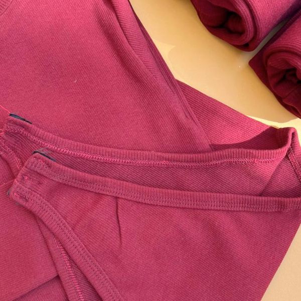 بادی آستین بلند یقه گرد چری (آلبالویی)