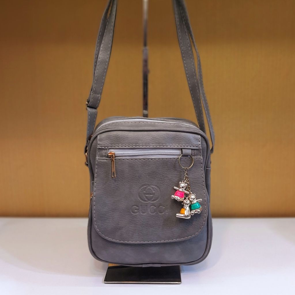 خرید آنلاین کیف دوشی خاکستری طرح Gucci