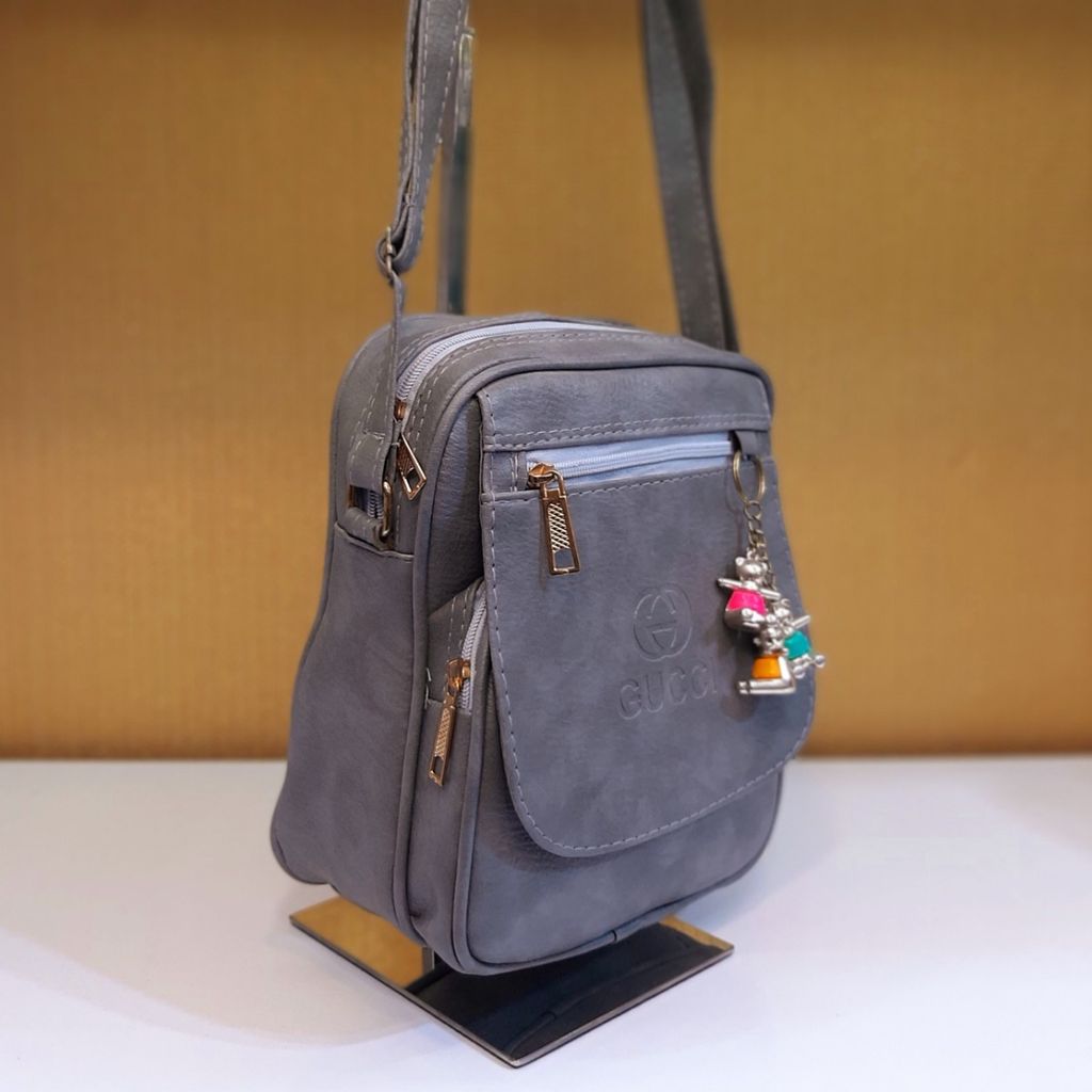 خرید انلاین کیف دوشی خاکستری طرح Gucci