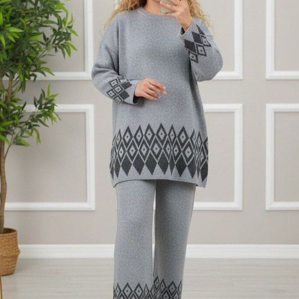 بافت زنانه ست طرح دار