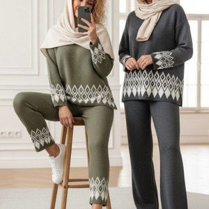 خرید اینترنتی بافت زنانه ست طرح دار