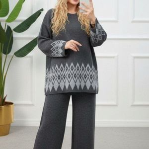 خرید آنلاین بافت زنانه ست طرح دار