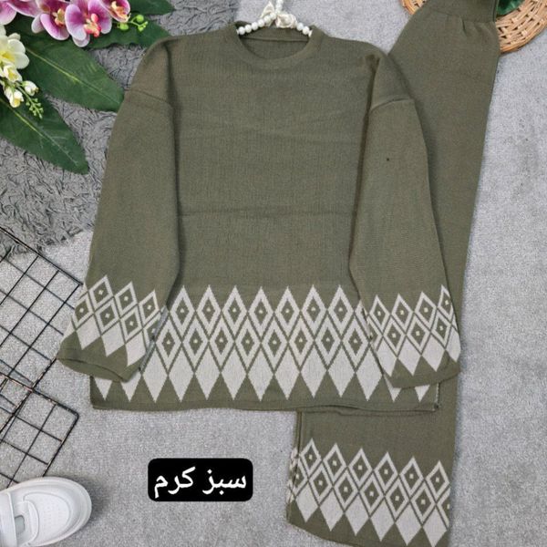 بافت زنانه ست طرح دار