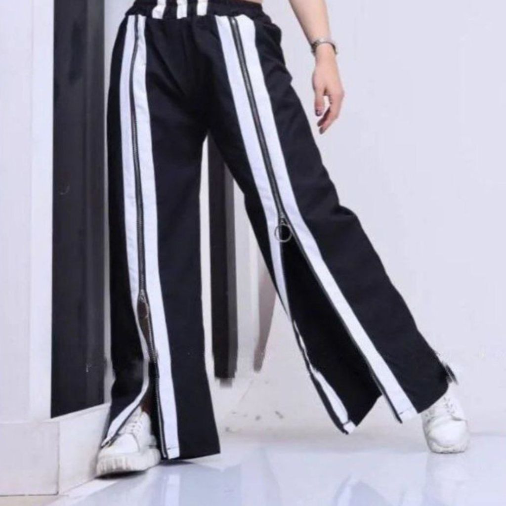 قیمت شلوار زنانه طرح ساتین جلو زیپ نوار دار