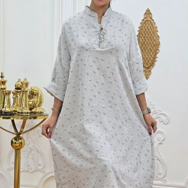 ساحلی زنانه گل گچی خنک و گشاد کیفیت عالی