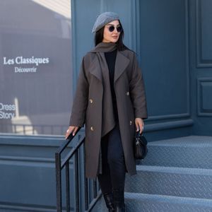 خرید آنلاین پالتو شال دار مدل آوینو دارای آستر