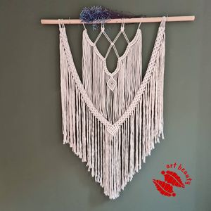 دیوارکوب آویز مکرومه طرح هرمس