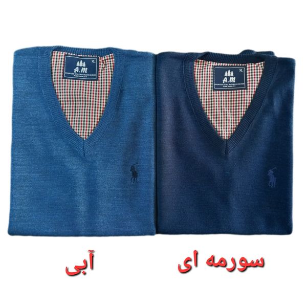 ژیله مردانه ساده ریز بافت یقه هفت