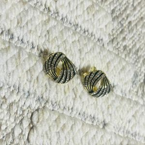 خرید اینترنتی گوشواره میخی طرح مارپیچ - zivar_j - Gosh - 001