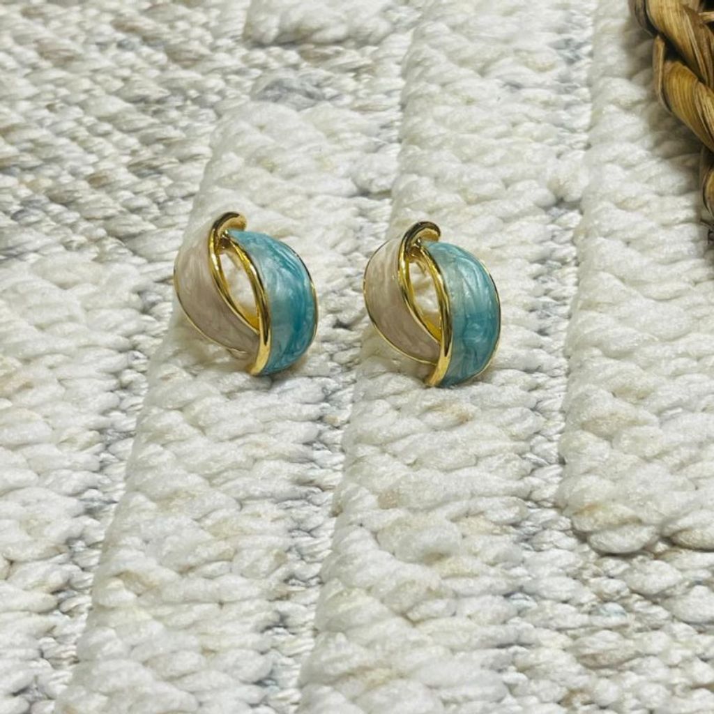 خرید آنلاین گوشواره میخی طرح مارپیچ - zivar_j - Gosh - 003