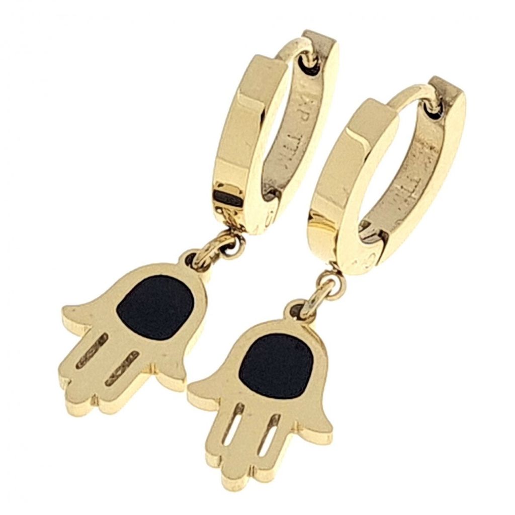 قیمت ارزان گوشواره کلیپسی طرح دست - zivar_j - Gosh - 008