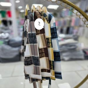 خرید اینترنتی قیمت تونیک مانتویی زنانه چهارخونه پاییرث