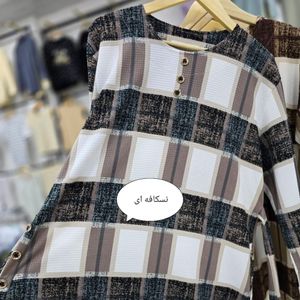 مشخصات تونیک مانتویی زنانه چهارخونه پاییرث