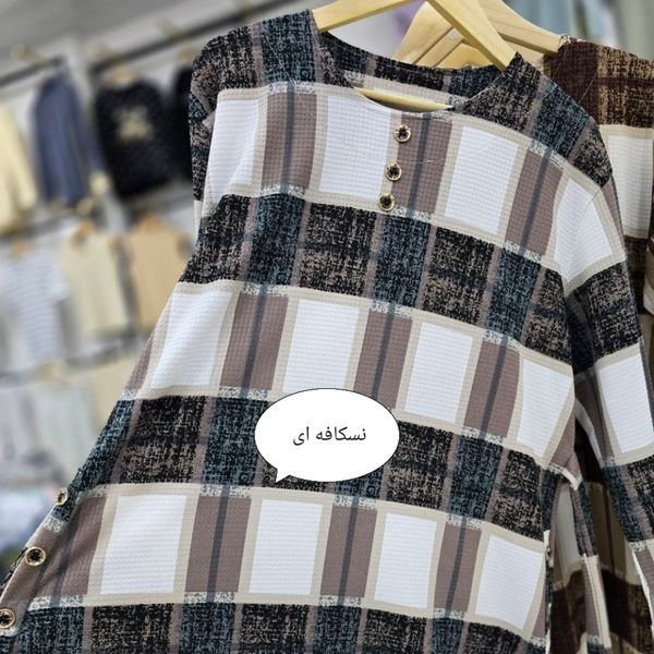 تونیک مانتویی زنانه چهارخونه پاییرث