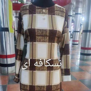 تونیک مانتویی زنانه چهارخونه پاییزه