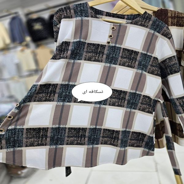 تونیک مانتویی زنانه چهارخونه پاییرث