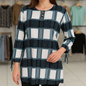 تونیک مانتویی زنانه چهارخونه پاییرث