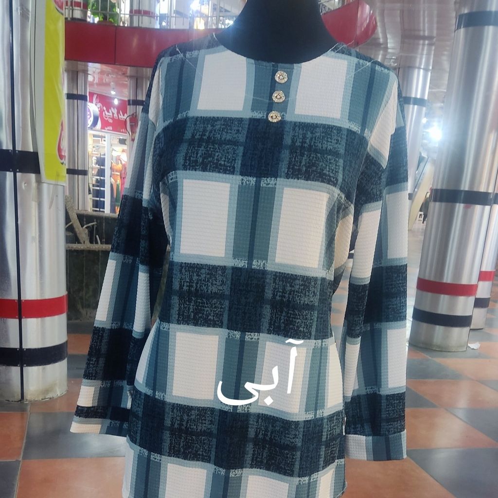 مشخصات تونیک مانتویی زنانه چهارخونه پاییزه