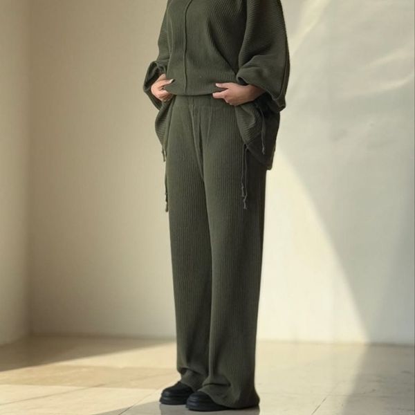 بلوز شلوار ست بافت ریلی کیمونو