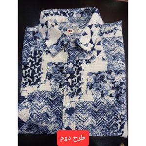 خرید انلاین پیراهن مردانه پاییزه طرح گلیمی مخمل