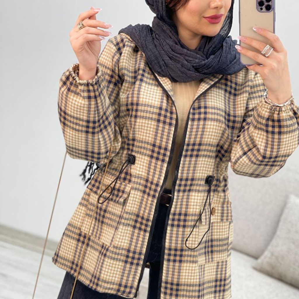 قیمت ارزان پالتو زنانه طرح کمر گت موهر