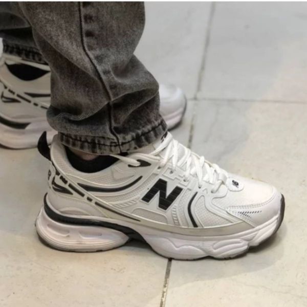 کفش نیوبالانس لژدار مردانه 990 رنگ سفید