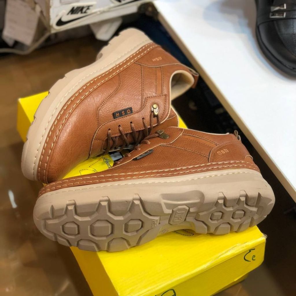 فروش اینترنتی کفش چرم اسپرت مردانه مدل فراز رنگ عسلی