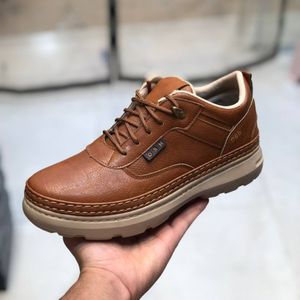 مشخصات کفش چرم اسپرت مردانه مدل فراز رنگ عسلی