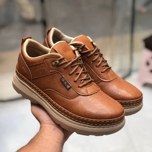 قیمت کفش چرم اسپرت مردانه مدل فراز رنگ عسلی