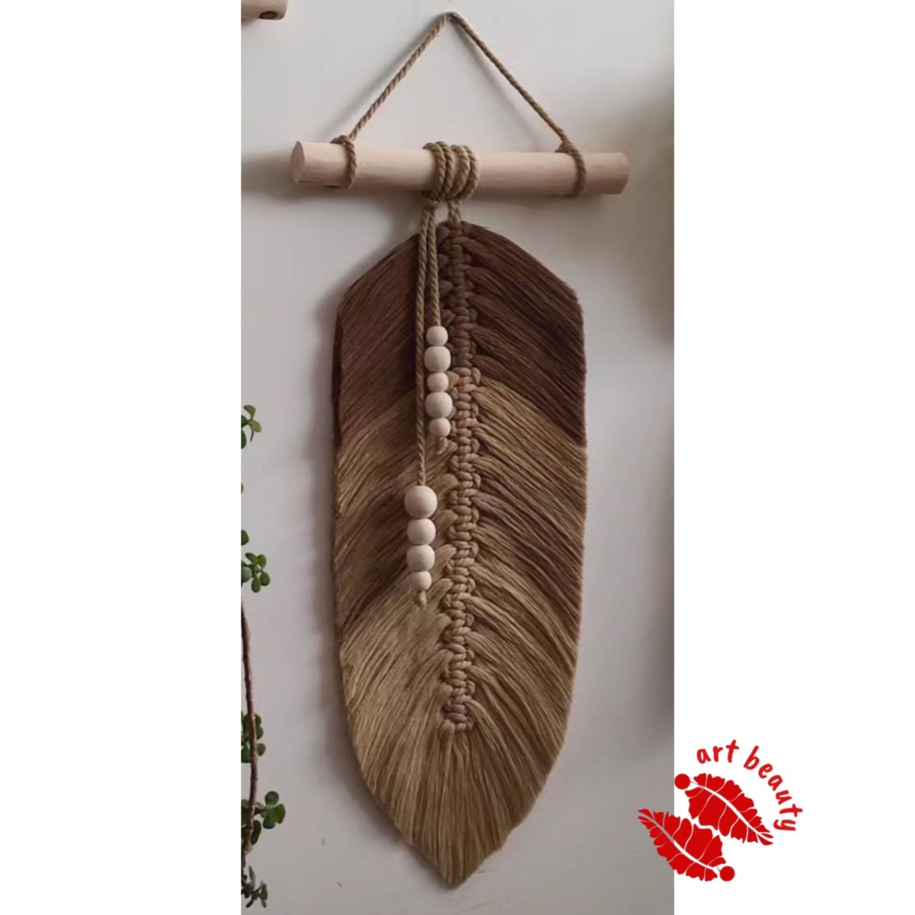 خرید اینترنتی تک برگ مکرومه مدرن طرح موکا