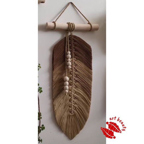 تک برگ مکرومه مدرن طرح موکا