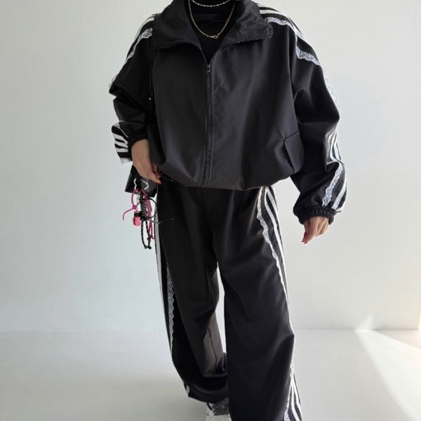 ست سوییشرت و شلوار بغل 3 خط