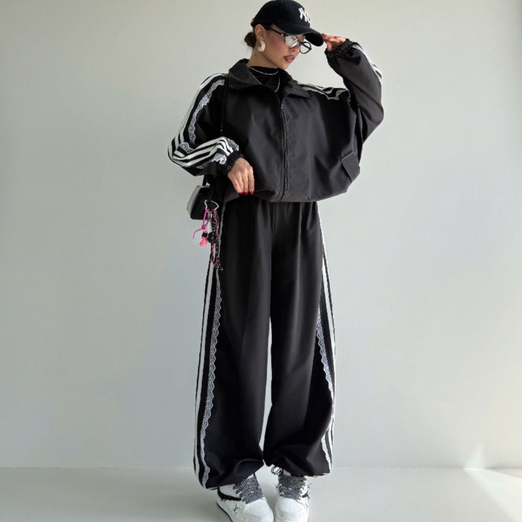 خرید آنلاین ست سوییشرت و شلوار بغل 3 خط