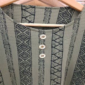 خرید اینترنتی قیمت تونیک مانتویی زنانه راه راه تسلا درجه یک پاییزه