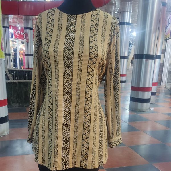 تونیک مانتویی زنانه راه راه تسلا