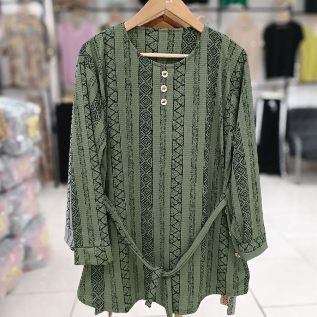 فروش اینترنتی تونیک مانتویی زنانه راه راه تسلا درجه یک پاییزه