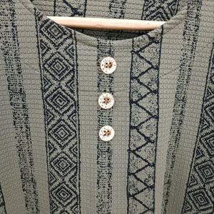 خرید انلاین تونیک مانتویی زنانه راه راه تسلا درجه یک پاییزه