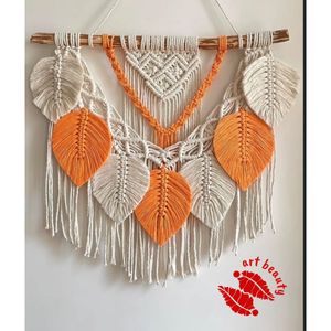 دیوارکوب اویز مکرومه بافی نارنج