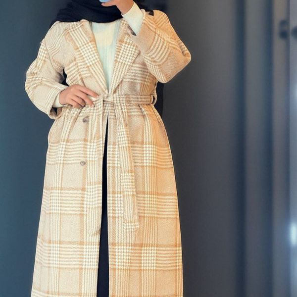 مانتو زنانه طرح پاییزی موهر پشمی