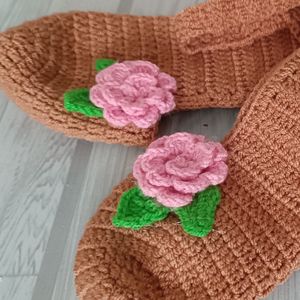 فروش اینترنتی پاپوش بافتنی گلدار