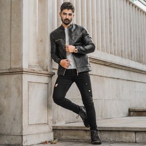 خرید انلاین کاپشن چرم مردانه مدل SERGIO