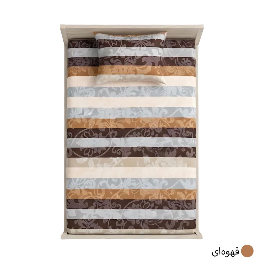 قیمت روتختی کش‌دار تترون بروجرد یکنفره مدل پیام همراه روبالشتی | سایز 200*90